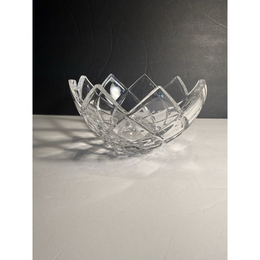 Mikasa Crescendo Crystal Bowl Sawtooth Rim Candy Dish